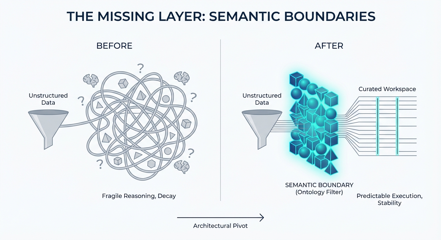 The Missing Layer in Agent Systems: Semantic Boundaries, Not Bigger Context Windows header image